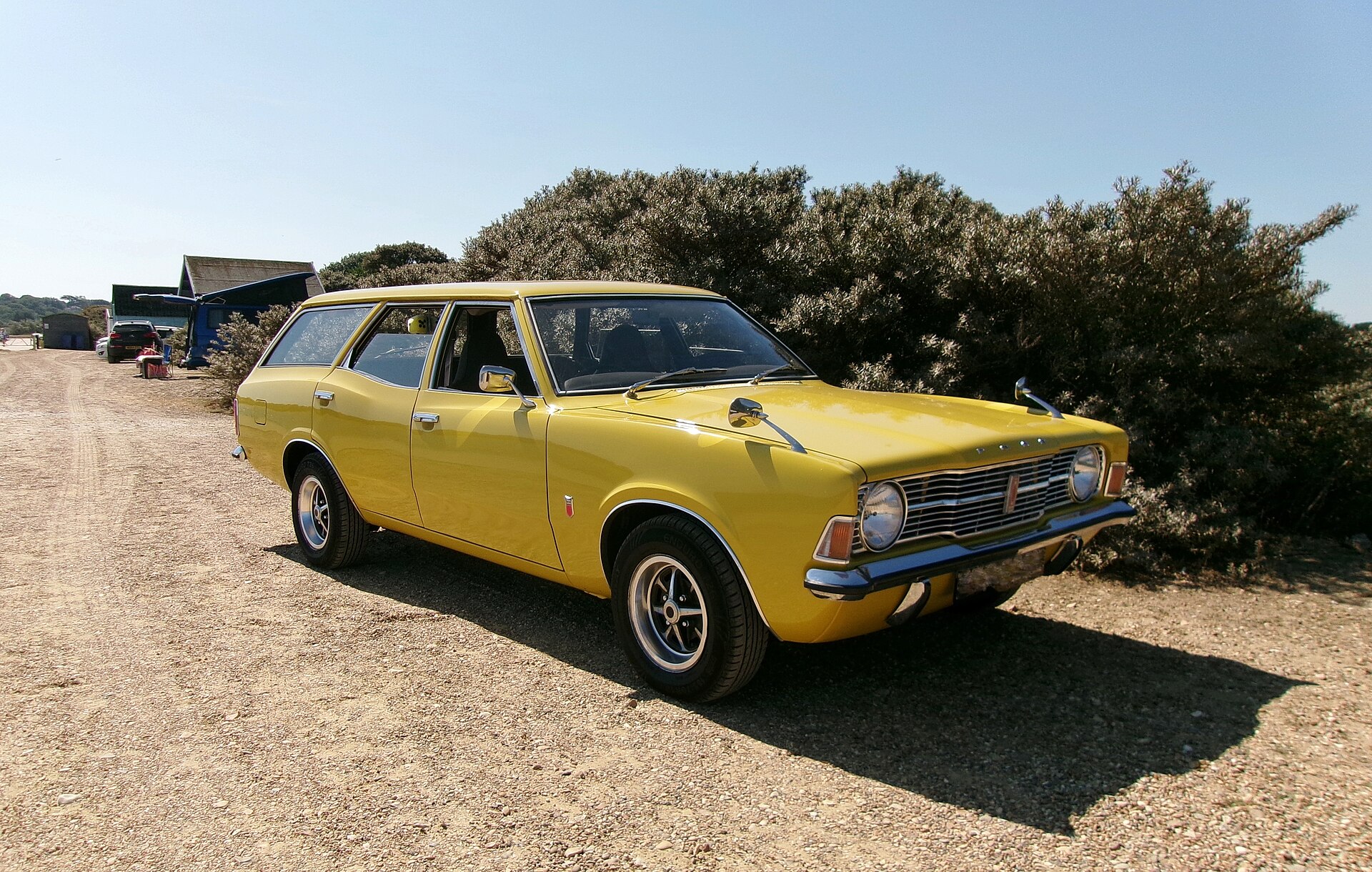 Ford Cortina Mk3 XL Estate photographed on the Isle of Wight in original beige paintwork