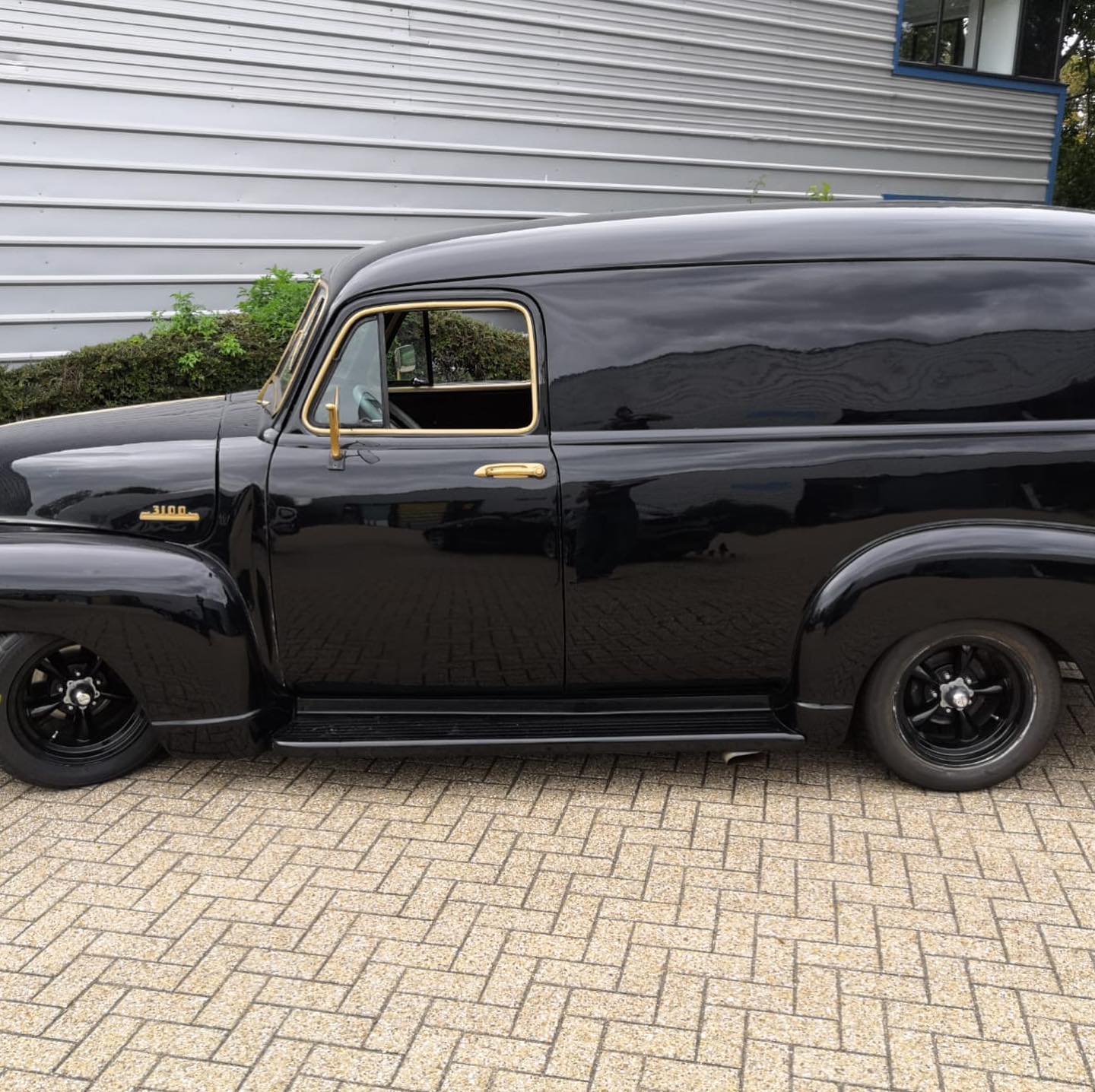 1951 Chevrolet 3100 side profile after custom respray and bodywork restoration