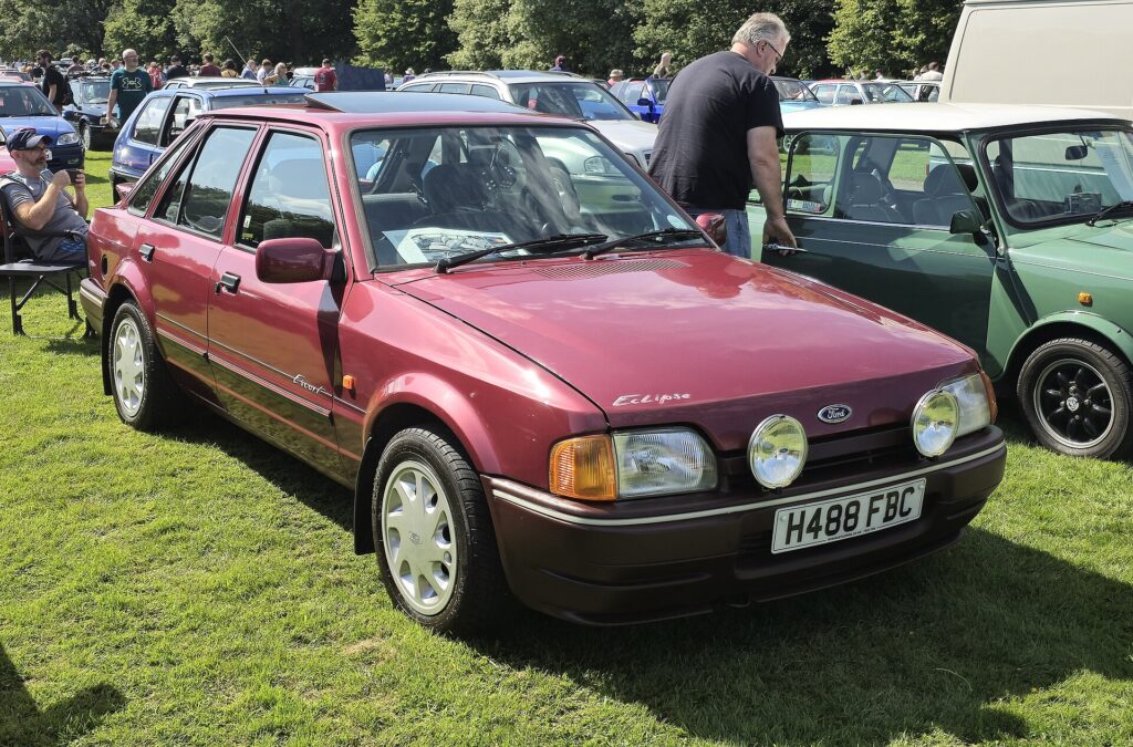1990 Ford Escort Eclipse Mk5 special edition — around 4,500 built with distinctive graphics, almost forgotten today