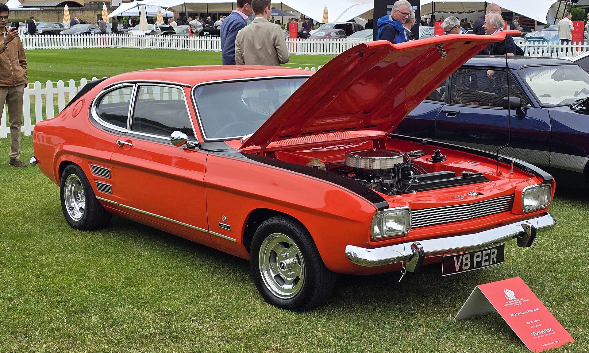 1972 Ford Capri Perana V8 — the South African Basil Green 5.0 Windsor V8 Capri, around 500 built with Ford SA factory approval
